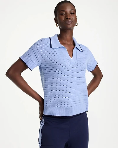 Zenergy® Luxe Pointelle Sweater