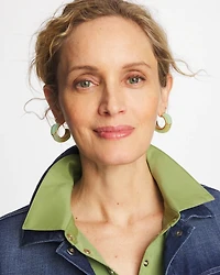 Aqua Tone Hoop Earrings