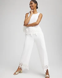 Travelers™ Crochet-Lace Cropped Pants