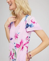 Crepe V-Neck Maxi Dress