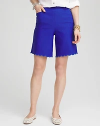 Brigitte™ Pull-On Scallop-Hem Shorts