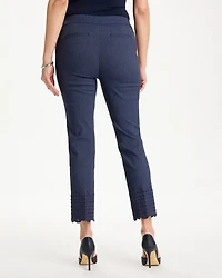 Brigitte™ Slim Embroidered Pull-On Crop Pant