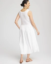 Crochet-Bodice Maxi Dress
