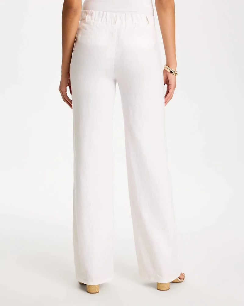 Straight-Leg Linen Pants