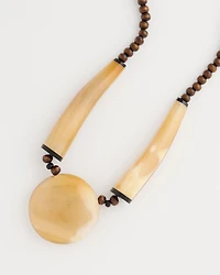 Chico's Originals Genuine Horn Pendant Necklace
