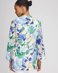 Poplin Deep V-Neck Tunic