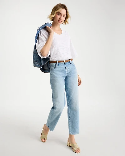 Relaxed Boyfriend Rolled Hem Jean