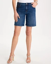 Girlfriend Slim Indigo Jean Shorts