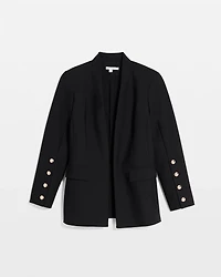 Soft-Stretch Button Detail Blazer