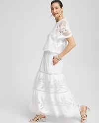 Poplin Pull-on Maxi Skirt