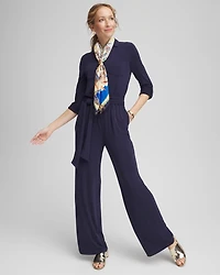 Belted Jersey Maxi Jumpsuit