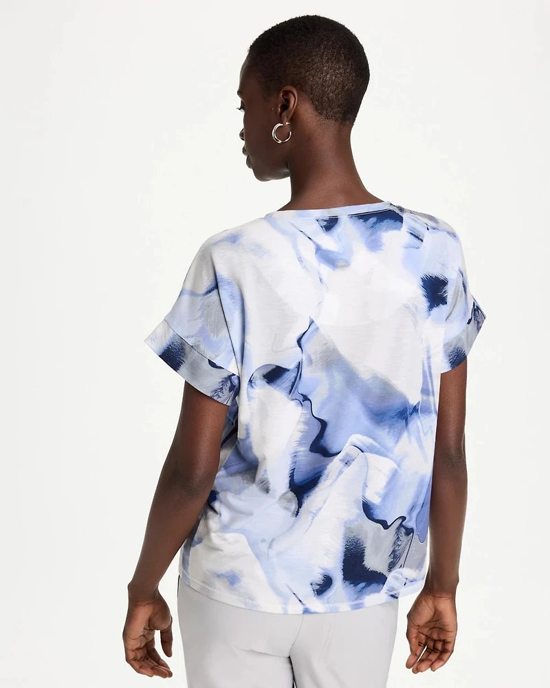 Zenergy® Placed Print Drop Shoulder Tee