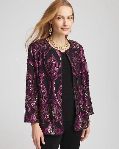 Travelers™ Collection Mesh Embroidered Jacket