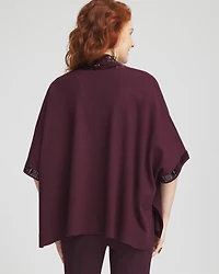 Sequin Placket Ruana
