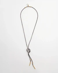 Silver Lariat Adjustable Necklace