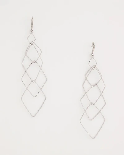 Geo Linear Drop Earrings