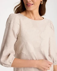 Etched Flora Balloon Top