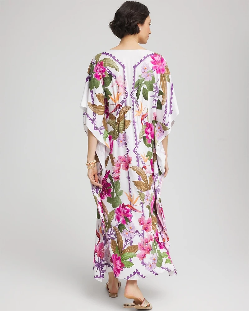 Island Cinch-Waist Kaftan Dress