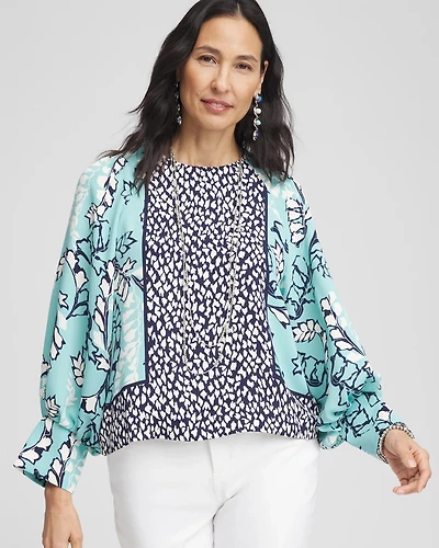 Pintuck Raglan Sleeve Blouse