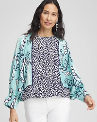 Pintuck Raglan Sleeve Blouse