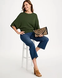 Sequined Cape Sleeve Pullover