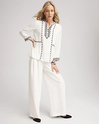 Satin Embroidered Blouse