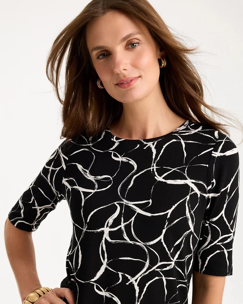 Abstract Touch of Cool™ Elbow-sleeve Layering Tee