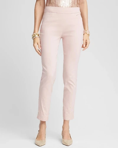 Brigitte Sequined Slim Ankle Pants