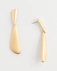 Golden Linear Drop Earrings