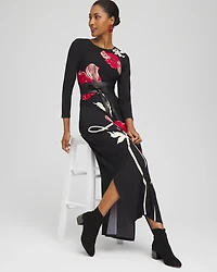 Embellished Floral Maxi Dress