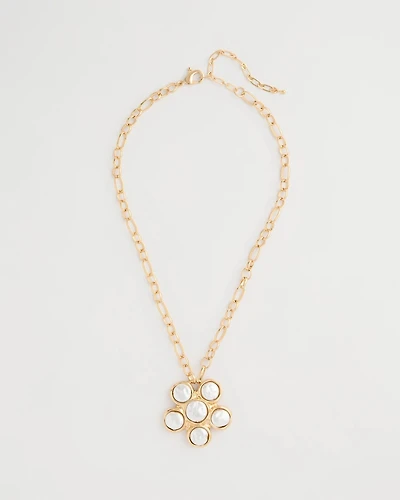 Siren Faux Pearl Pendant Necklace