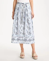 Palermo Striped Tie-Front Skirt