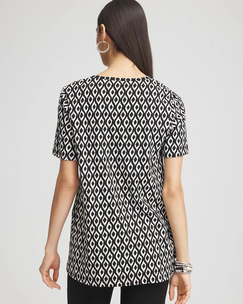 Graphic Slub V-Neck Tee