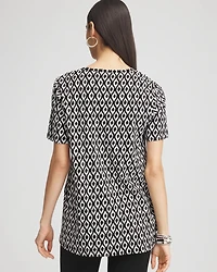 Graphic Slub V-Neck Tee