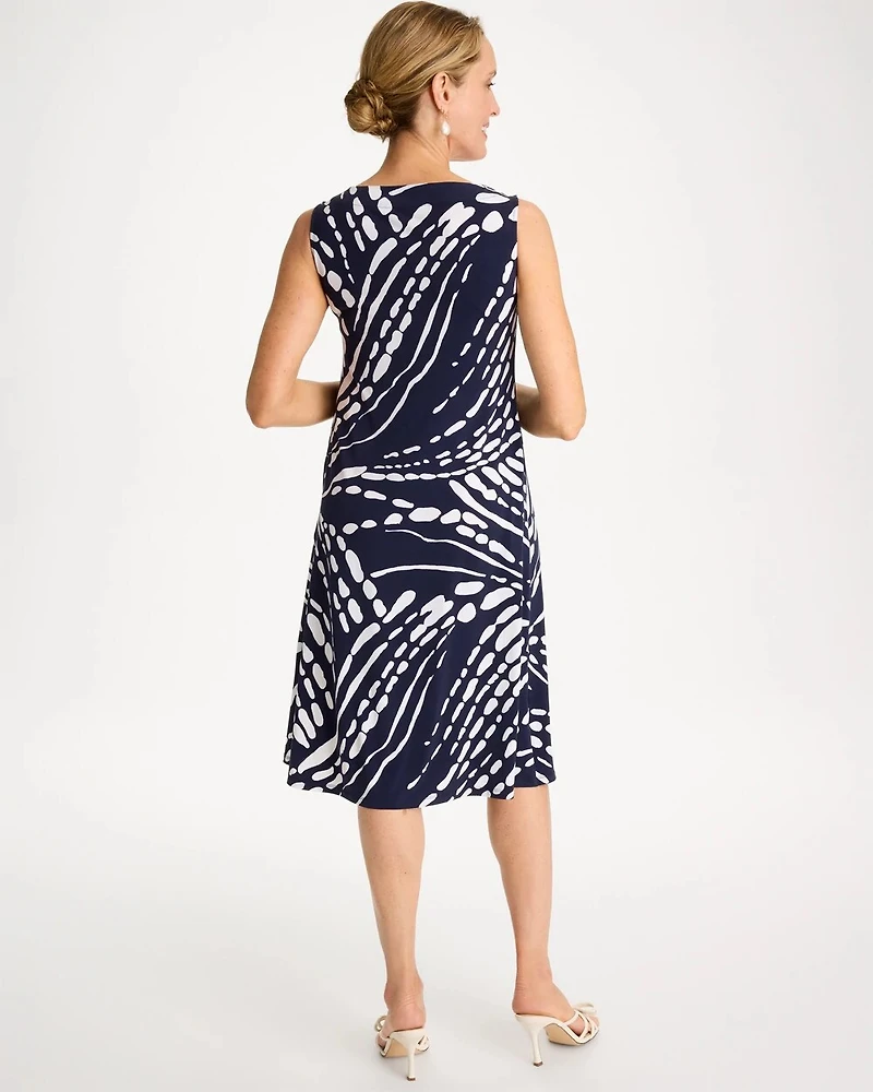 Jersey Knit Printed Shift Dress