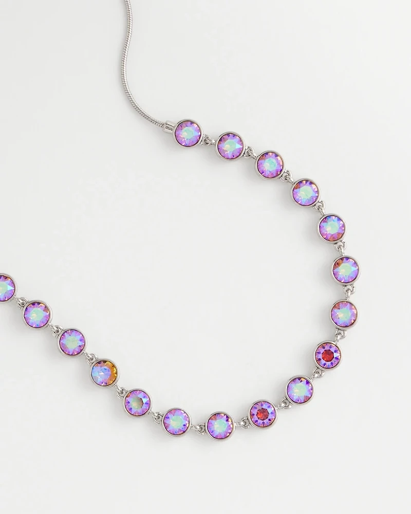 Iridescent Gem Short Necklace