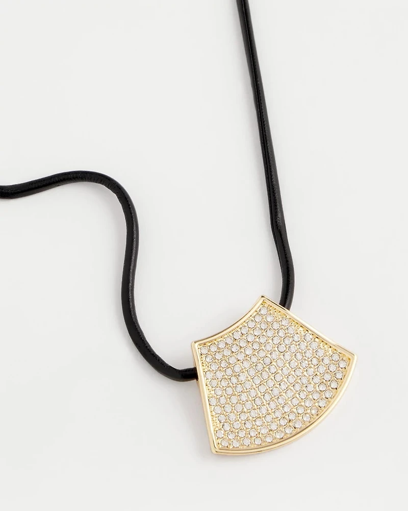 Gold Glitz Pendant Necklace