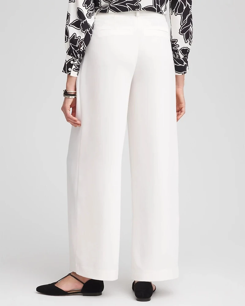 Crepe Pleated Relaxed Pants