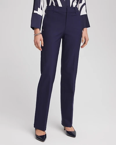 Cotton Straight-Leg Trousers
