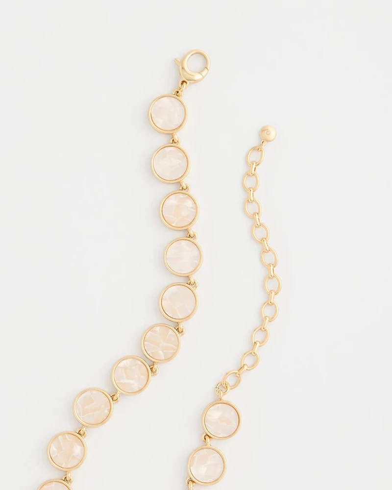 Pearlescent Rounded Collar Necklace