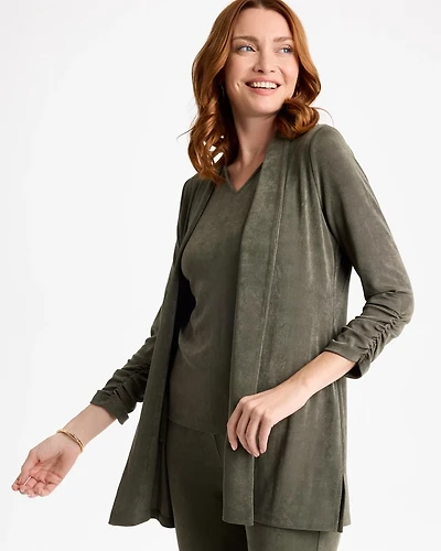 Travelers™ Collection Ruched Elbow Sleeve Jacket