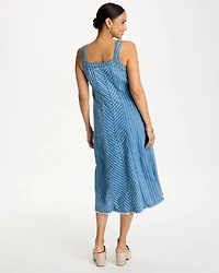 Striped Gauze Denim Dress