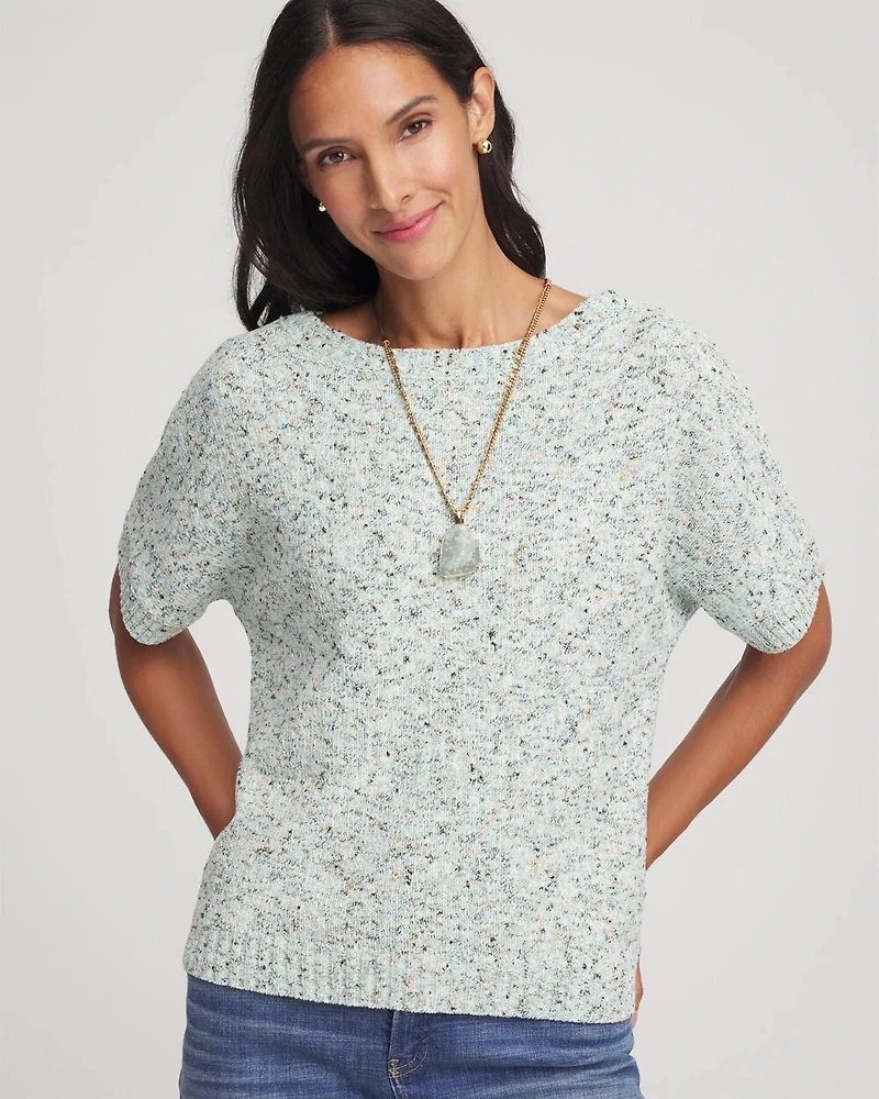Textured Dolman Pullover Sweater