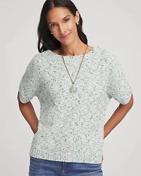 Textured Dolman Pullover Sweater