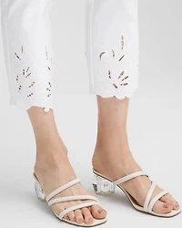 Brigitte Embroidered Slim Cropped Pants
