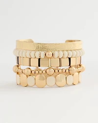 Neutral Round Stretch Bracelet