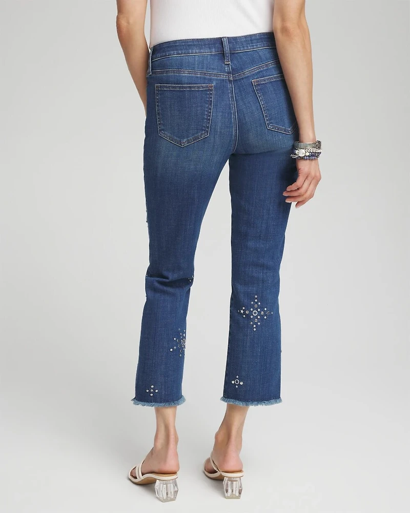 Girlfriend Americana Fireworks Cropped Jeans