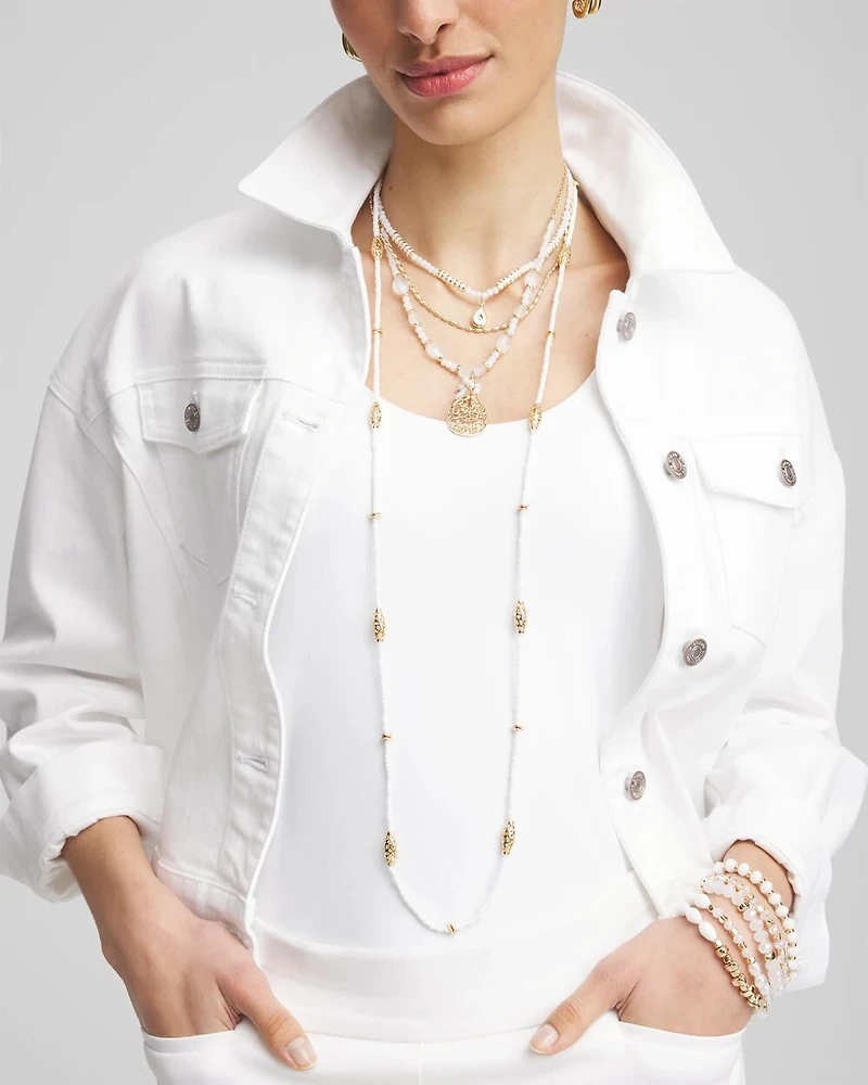 Convertible Beaded Pendant Necklace