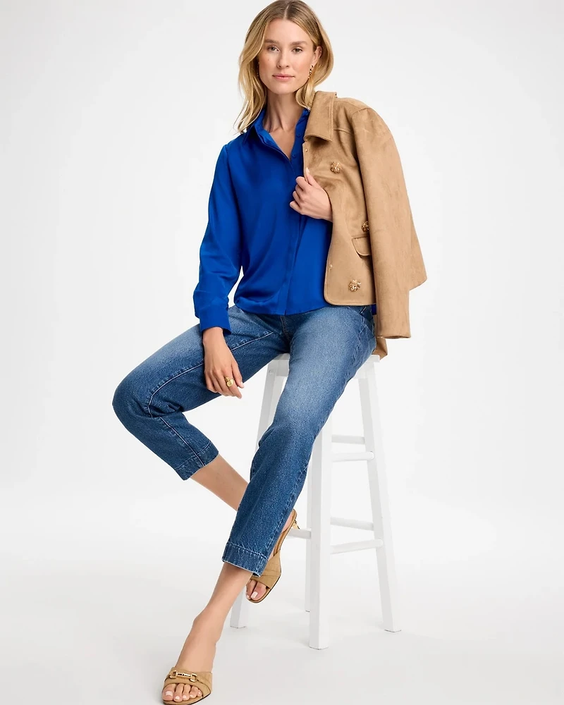 Satin Collared Blouse