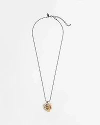Gold Tone Flower Pendant Necklace